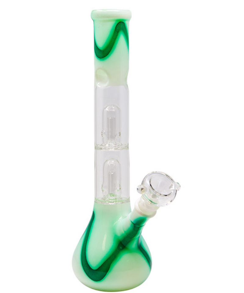 12" Tie & Die Double Dome Glass Bong