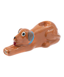Wacky Bowlz Brown Dog Ceramic Pipe