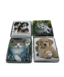 Fujima Cats & Dogs Leather Cigarette Case