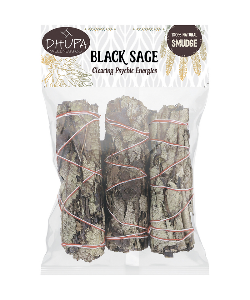 Soul Sticks Black Clearing Psychic Energies Sage 3pk