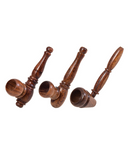 4" Carved Wooden Pipe