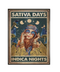 Sativa Days Indica Nights Canvas Retro Poster