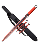 26" Fantasy Master Sword With Throwing Knives