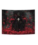 Gothic Grim Reaper Throne Tapestry