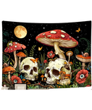 Mushroom Skull Tapestry