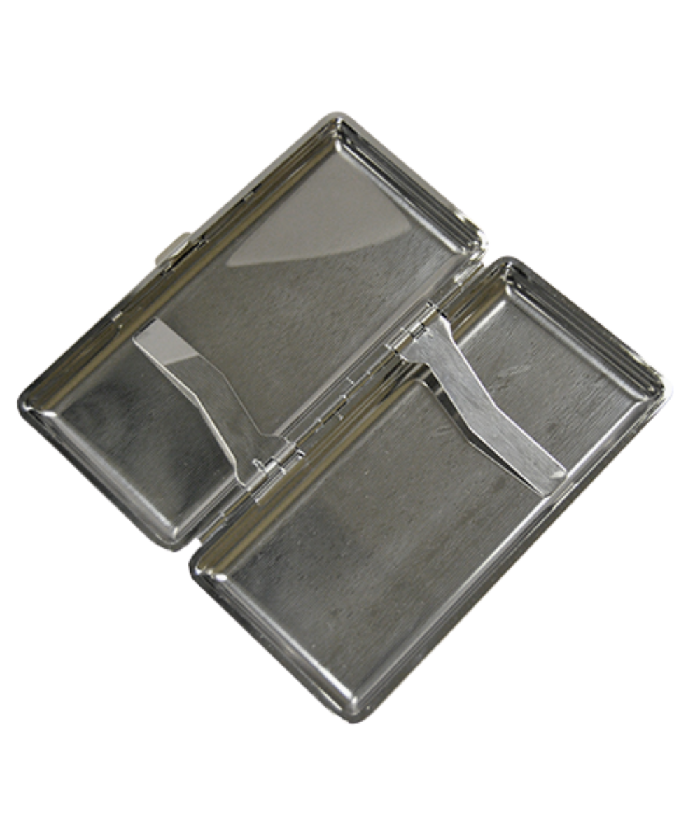 Stainless Steel Silver Cigarette Case Tobacco Pocket Pouch Holder Box Cigar