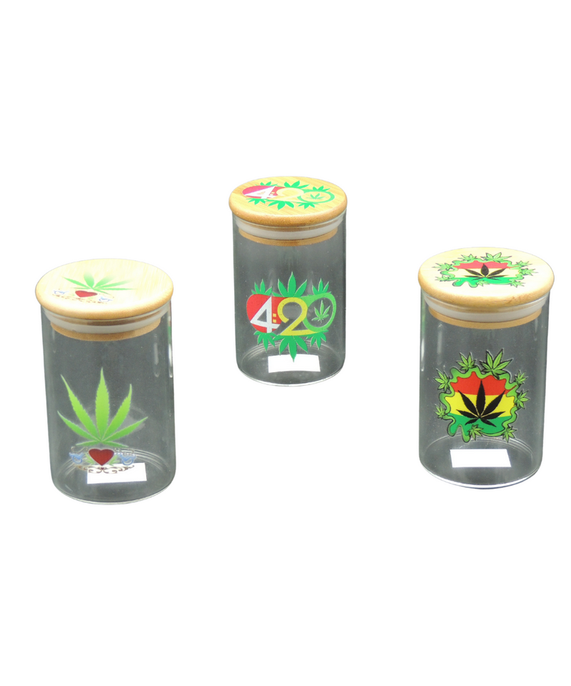 104g Glass Jar With Bamboo Lid | Gord's Smoke Shop