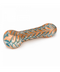 Red Eye Glass Frosted Paisley Glass Pipe
