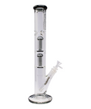 GanjaVibes Double Tree Perc Glass Bong