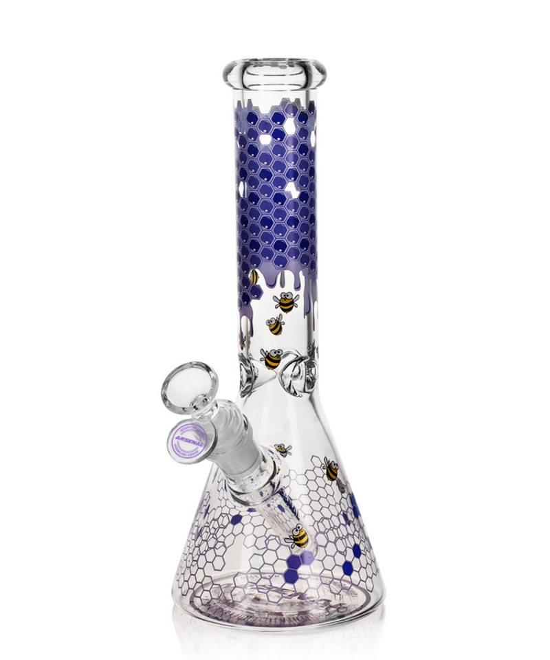 Arsenal 10" 5mm Thick Nectar Bee Glass Beaker Bong