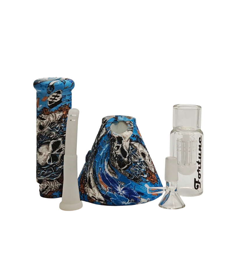 11" Silicone Beaker Bong With Glass Tree Perc