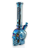 Fortune 14" 7mm Electroplated Skull Glass Bong