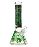 12" 7mm Thick Skulls Glass Beaker Bong
