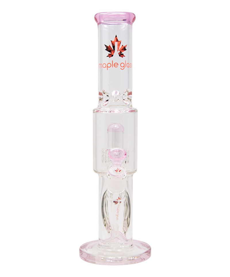 Maple Glass Showerhead Perc Straight Tube Glass Bong