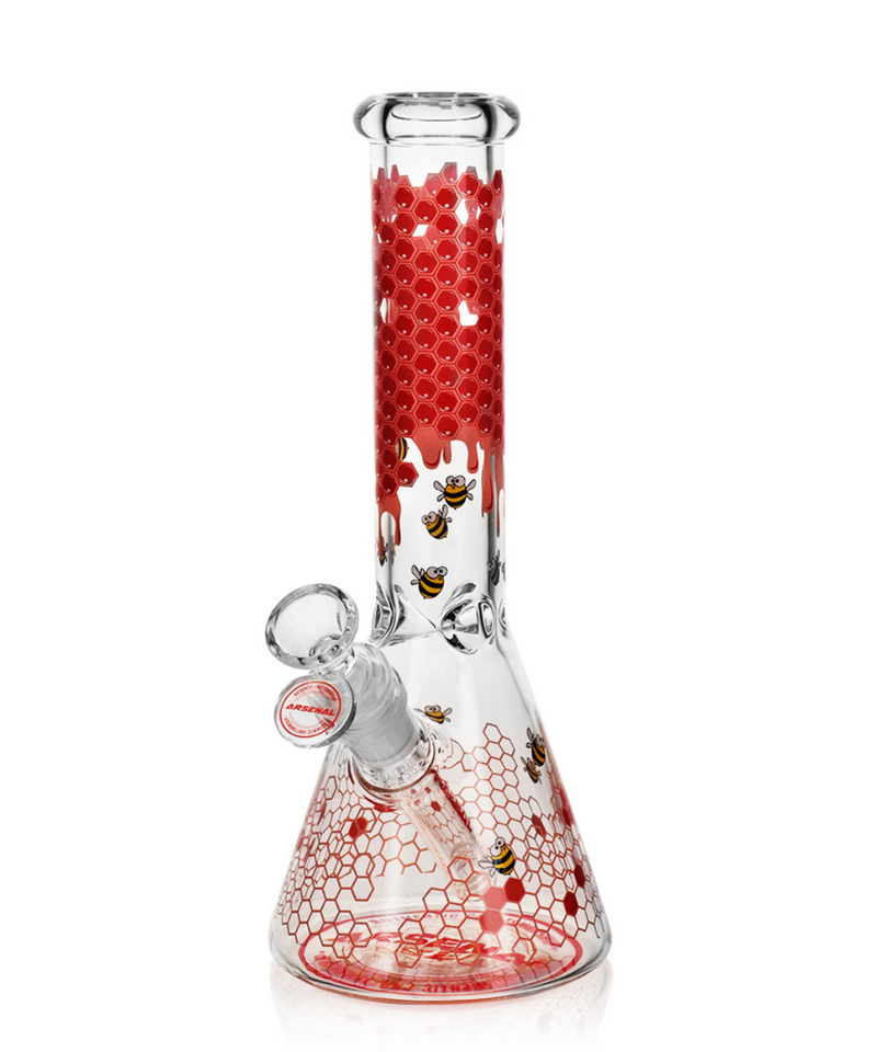 Arsenal 10" 5mm Thick Nectar Bee Glass Beaker Bong