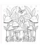 Mushroom Artist's Colouring Book