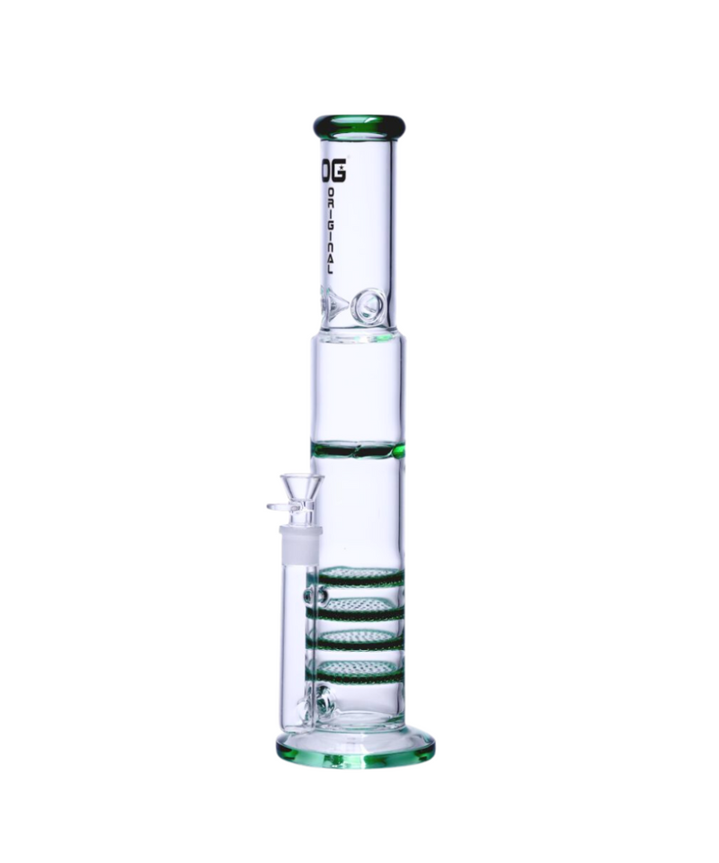 OG Original 17" Quad Honeycomb Perc With Spinner Glass Bong