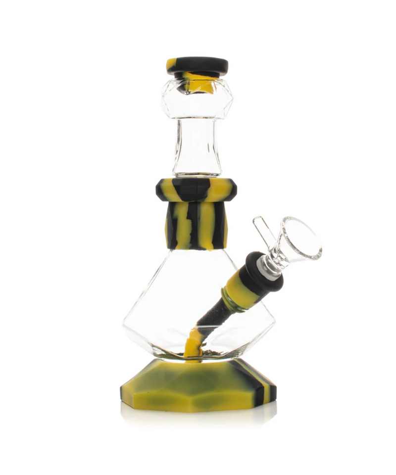 Lit 6.25" Octagon Base Silicone/Glass Bong