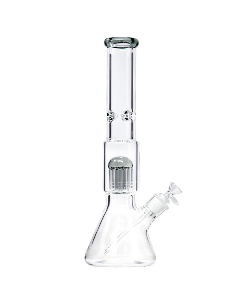 16" 11-Arm Tree Perc Glass Beaker Bong