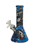 11" Silicone Beaker Bong With Glass Tree Perc