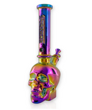 Fortune 14" 7mm Electroplated Skull Glass Bong