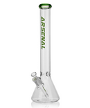 Arsenal 18" Coloured Rim Glass Beaker Bong
