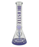Castle Glassworks Coloured Logo Glass Beaker Bong