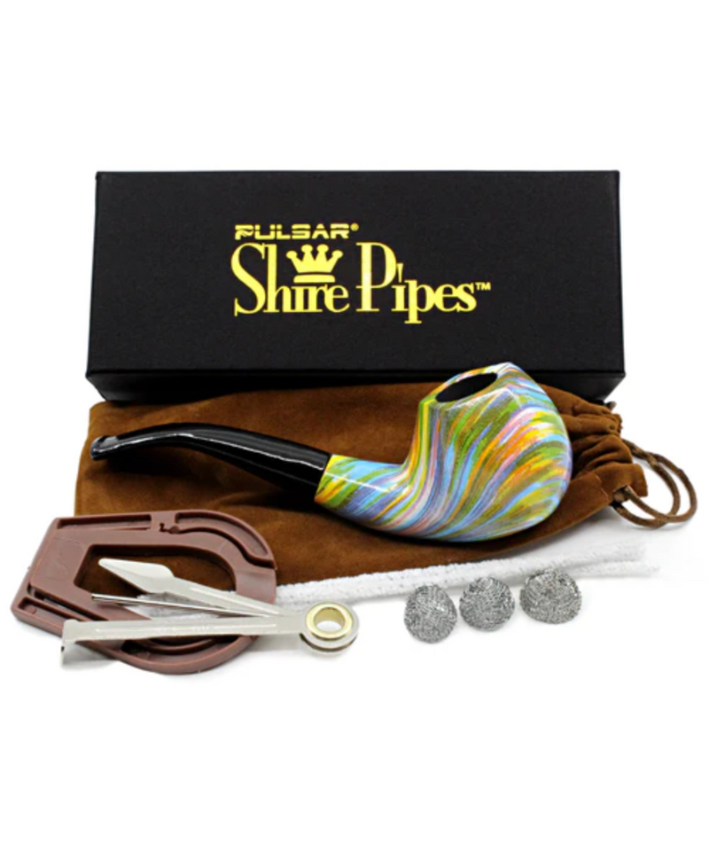 Shire Bent Brandy Rainbow Tobacco Pipe