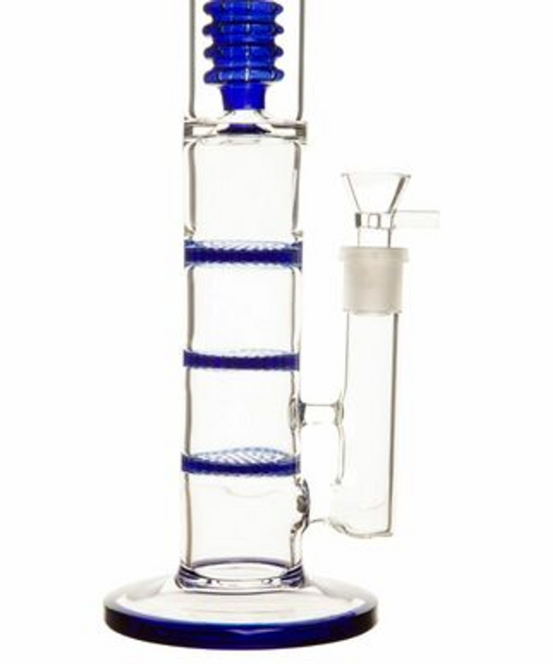 18" Quad Perc Glass Bong