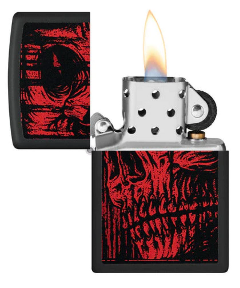 Red Skull Design Zippo Lighter