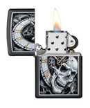 Skull Clock Zippo Lighter