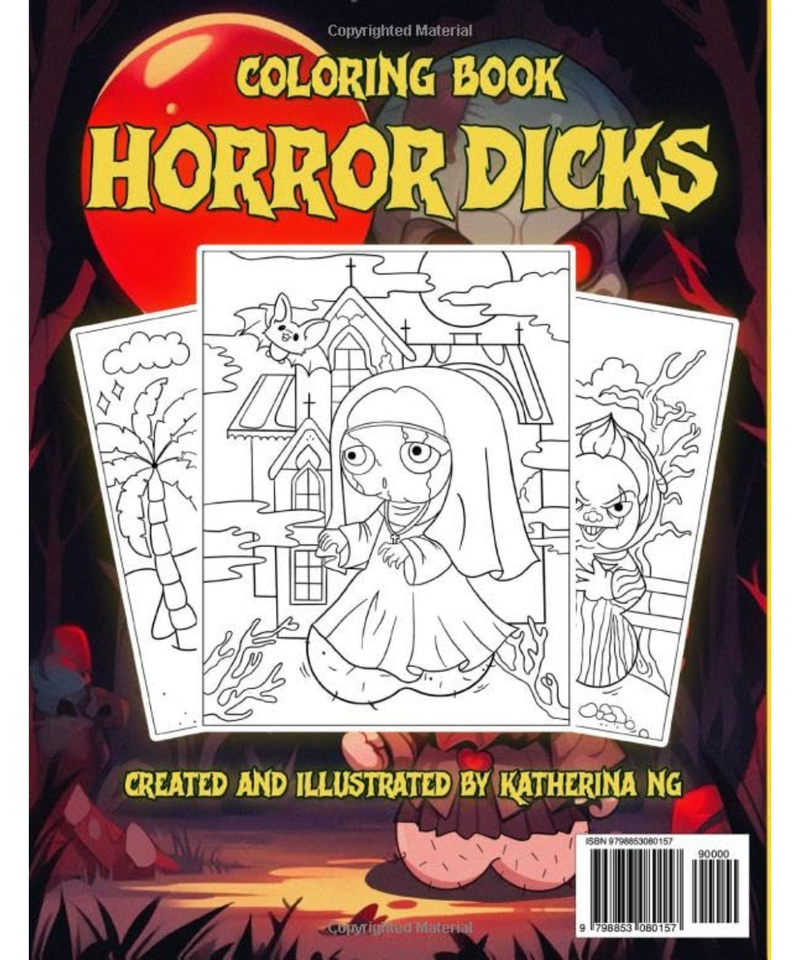 Horror Dicks Adult Colouring Book