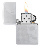 Zippo Half Skull Street Chrome