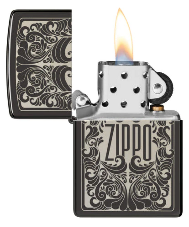 Zippo Lighter Zippo Logo In A Flowing Pattern