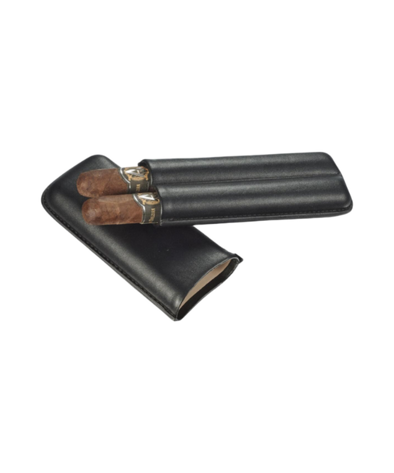 Cigar Leather Case - Fits 2 Corona Cigars
