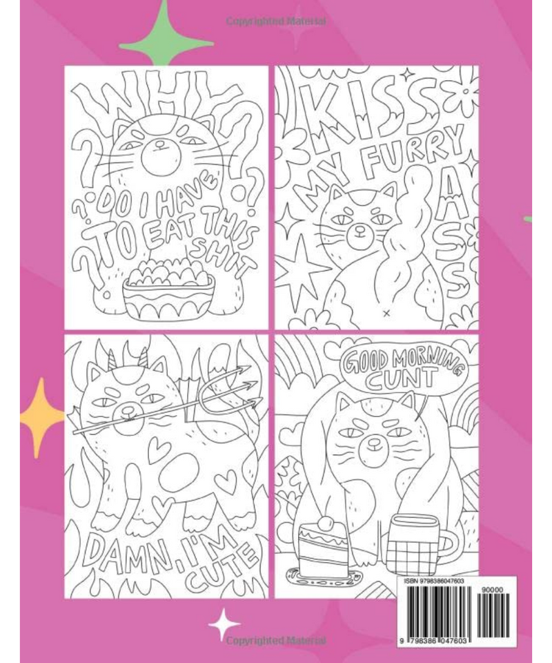 Swearing Cats Colouring Book