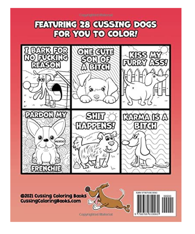 Swearing Dogs Colouring Book