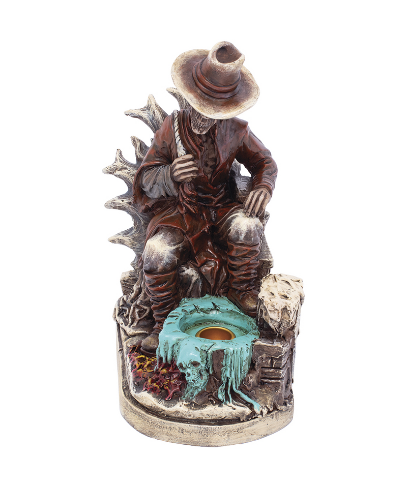 Skeleton Cowboy Incense Burner