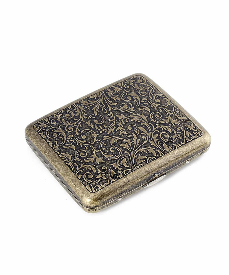 Brass Metal Cigarette Case With Gift Box