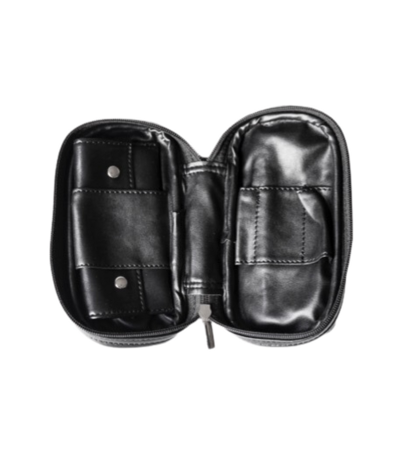 Black Leather Pipe & Tobacco Pouch