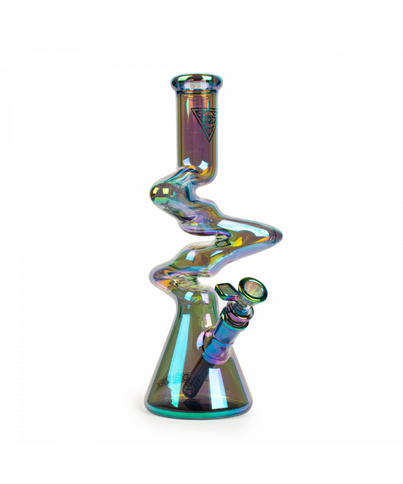 Red Eye Tek 12" 3-Arm Zig Zag Glass Bong