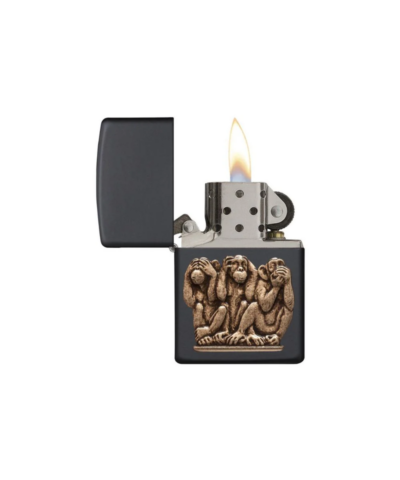 Three Monkeys Zippo Lighter