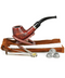 Shire 5.25" Engraved Brandy Rosewood Tobacco Pipe