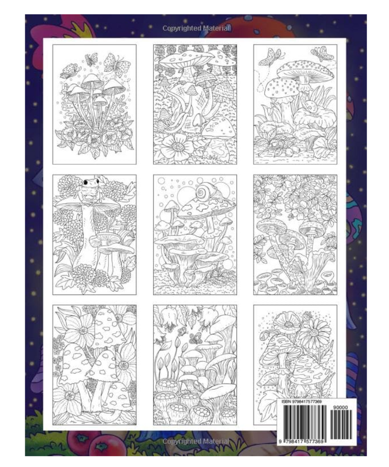Mushrooms Colouring Book