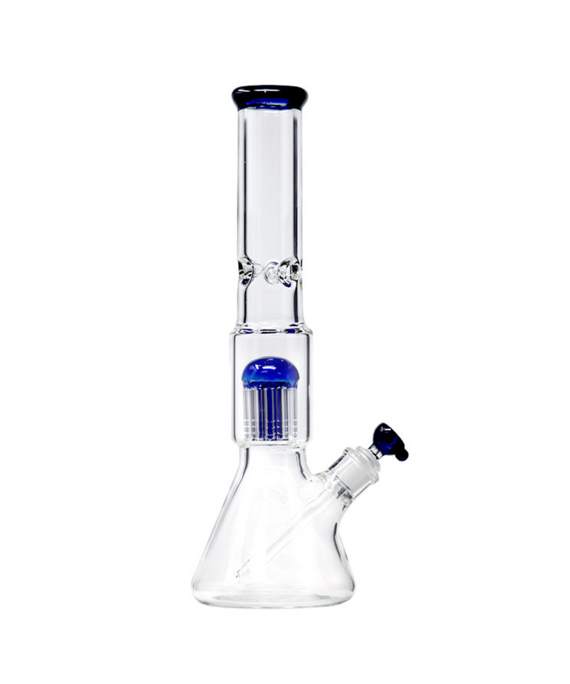 16" 11-Arm Tree Perc Glass Beaker Bong
