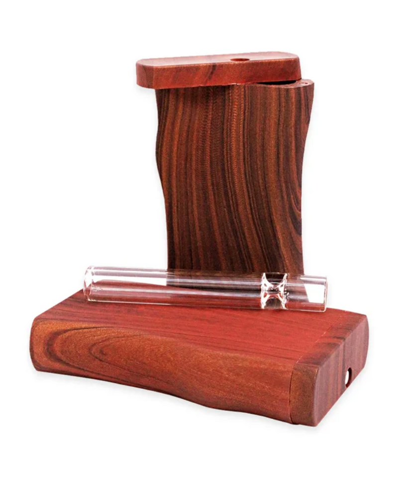 4" Wood Dugout With Plastic Coating & Glass Bat