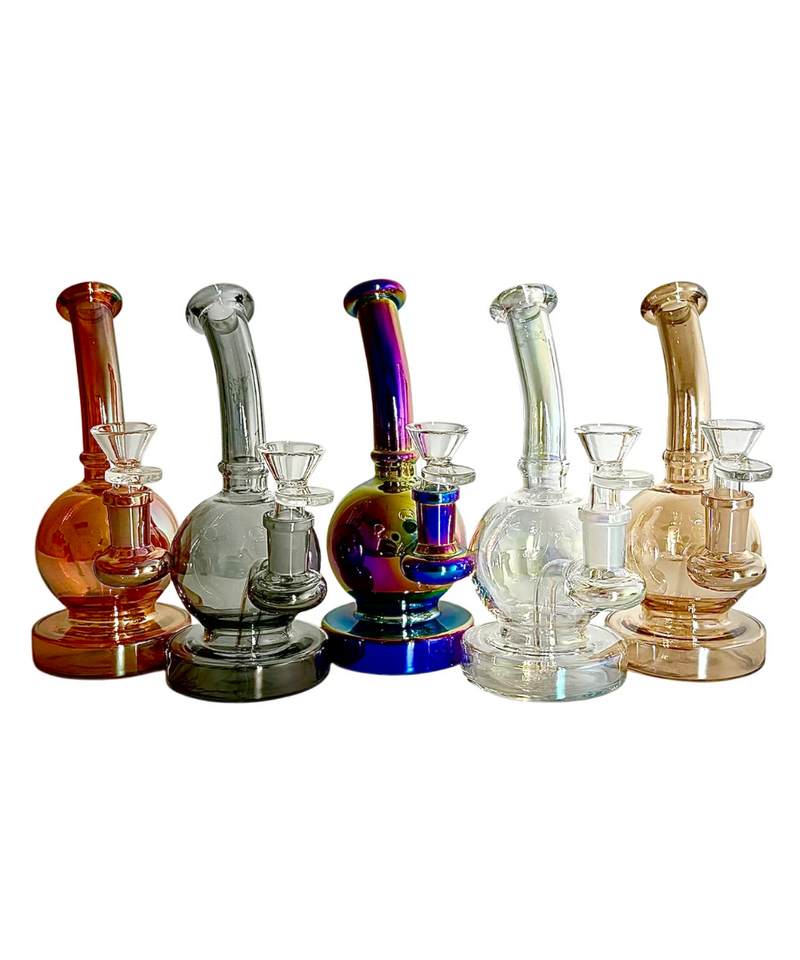 Fortune 7" Ball Shape Electroplate Glass Bong