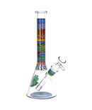 SeshGear 10" Technicolor Zig Wag Glass Beaker Bong
