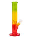 10" Rasta Straight Tube Glass Bong