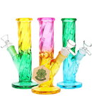 SeshGear 8" Twisted Straight Tube Glass Bong